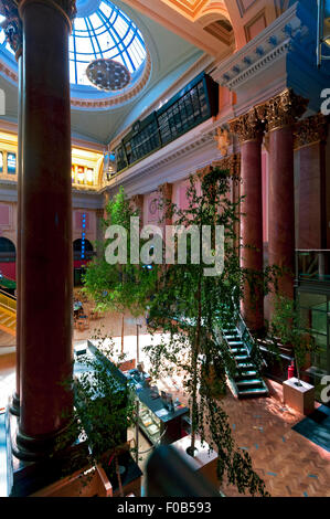 Inside the Royal Exchange building, formerly a commodity exchange, now a theatre. St. Anne's Square, Manchester, England, UK Stock Photo