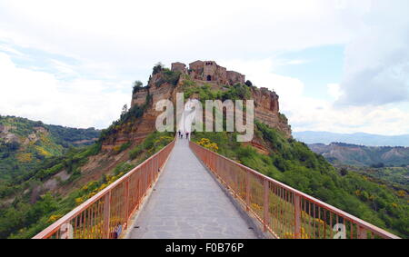 View of the village of Civita di Bagnoregio, Italy Stock Photo