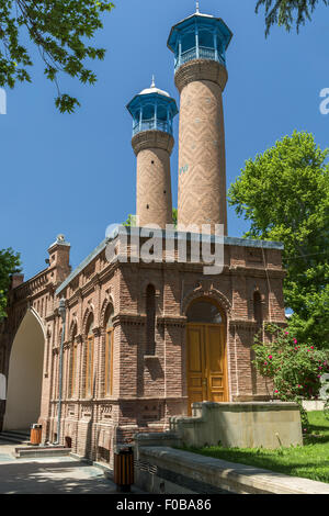 Juma (Friday) Mosque with twin minarets, aka Shah Abbas Mosque, Ganja, Azerbaijan Stock Photo