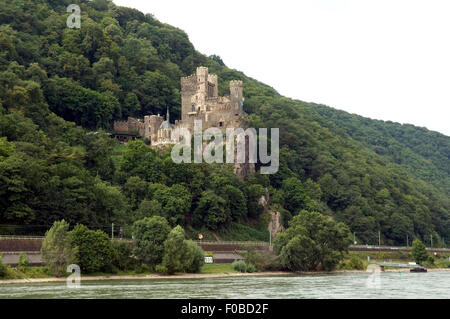 Burg Rheinstein, Landschaft Stock Photo