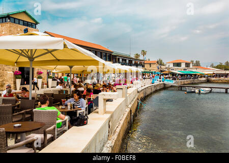 A beautiful day at Paphos sea front - Cyprus Stock Photo