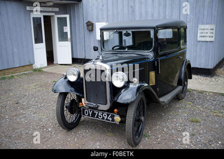 Vintage Austin car, Blaxhall, Suffolk, UK. Stock Photo