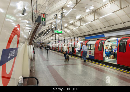 The Angel Underground Tube train station on the Northern Line in ...