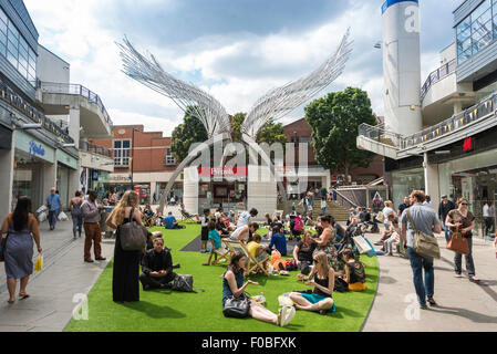 Angel Wings Sculpture, Angel Central Shopping Centre, Angel, London Borough of Islington, London, England, United Kingdom Stock Photo