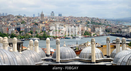 View of Istanbul from Suleymaniye Faith Mosque, Turkey Stock Photo