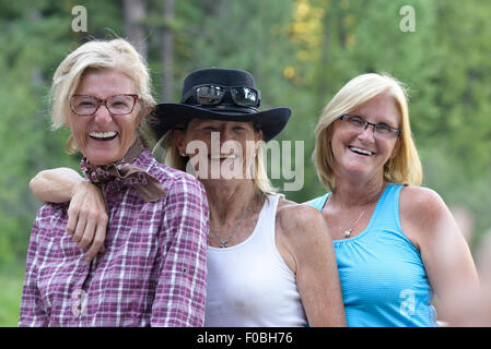 Portrait of three women. Stock Photo