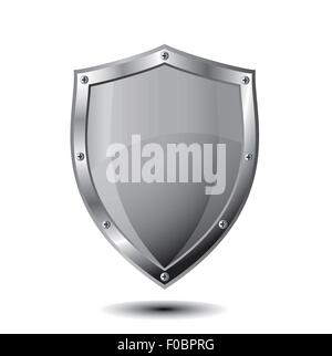 Vector illustration of Empty metal shield Stock Vector Image & Art - Alamy