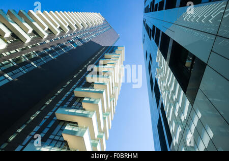 Italy, Milan, Porta Nuova, the Three Residential  Towers Solaria Solea and Aria Stock Photo