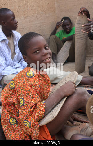 BAMAKO, MALI - OCTOBER 3, 2008: An unidentified boy at school in Bamako, Mali, october 3, 2008 Stock Photo