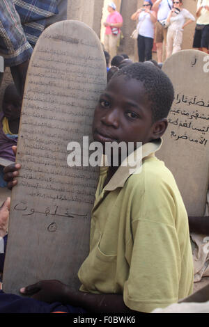 BAMAKO, MALI - OCTOBER 3, 2008: An unidentified boy at school in Bamako, Mali, october 3, 2008 Stock Photo