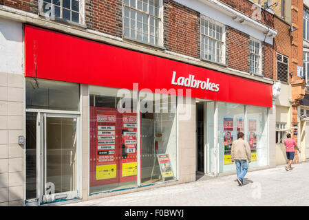 Ladbrokes betting shop, Bell Square, Staines Road, Hounslow, London Borough of Hounslow, Greater London, England, United Kingdom Stock Photo