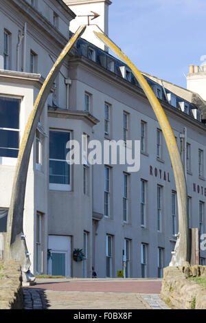 Whale bone arch West Cliff Whitby North Yorkshire Stock Photo