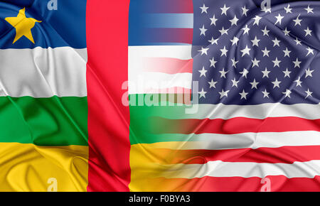 USA and Central African Republic Stock Photo