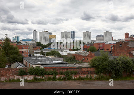 view of Birmingham city centre skyline from the jewellery quarter UK Stock Photo