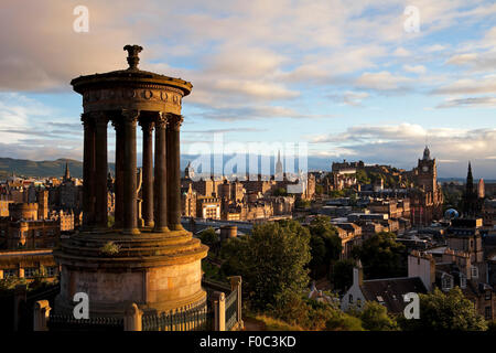 Dugald Stewart monument Calton Hill Edinburgh Scotland UK Stock Photo