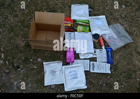 contents of a british army 24 hour military ration mre pack contents uk ...