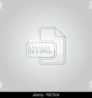 HTML file extension icon vector. Stock Vector