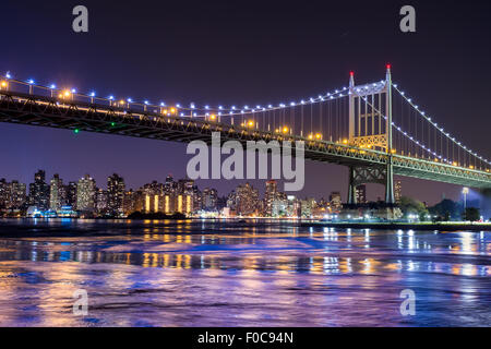 Ed Koch Queensboro bridge in New York City looking towards Manhattan Stock Photo