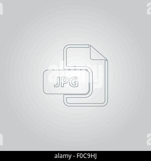 JPG image file extension icon. Stock Vector