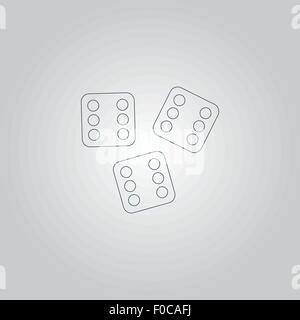 Lucky dices casino gambling game jackpot Stock Vector