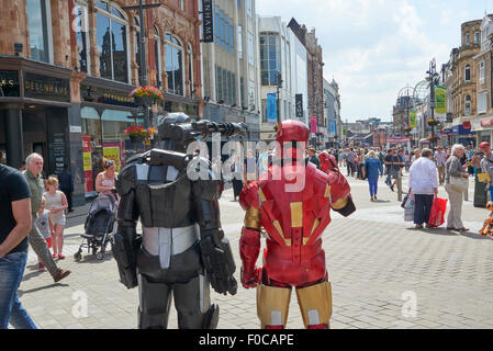 Briggate Leeds, the heart of the city centre retail area, West Yorkshire, UK Stock Photo