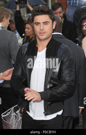 American actor Zac Efron attends the European Premiere of We Are Your Friends at Ritzy Brixton in London, England. 11th August 2015 © Paul Treadway Stock Photo