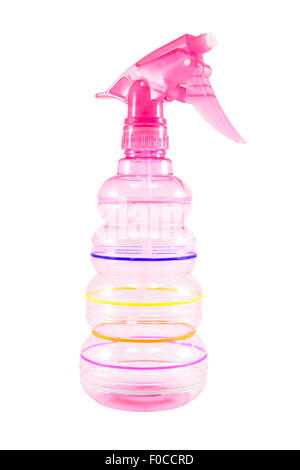 Pink plastic foggy spray bottle isolated on white background Stock ...