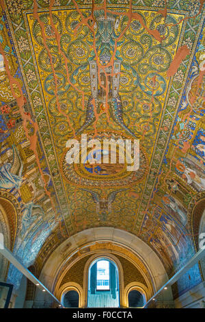 Mosaic ceiling inside Kaiser Wilhelm Memorial Church, Berlin Stock Photo