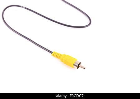 Video cable isolated on white background Stock Photo