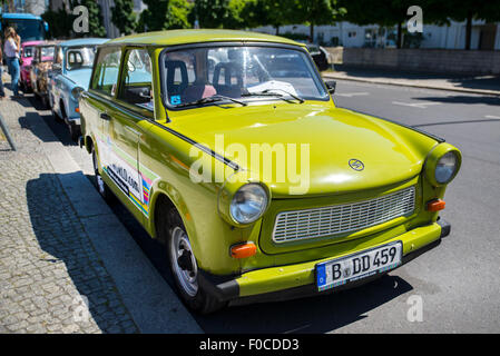Trabi car tours, Berlin Stock Photo