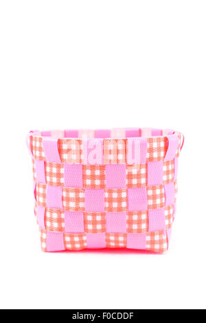 Plastic pink bucket isolated on white background Stock Photo