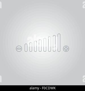 Volume adjustment symbol web icon. Stock Vector