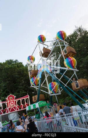 Victorian Gardens, Carnival Rides in Central Park, NYC Stock Photo