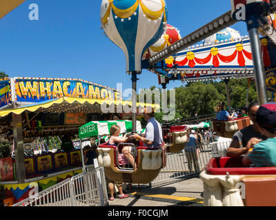 Victorian Gardens, Carnival in Central Park, NYC Stock Photo