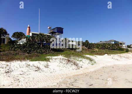 Houses on the beach at Ormond Beach, Florida Stock Photo
