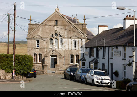 aberffraw village anglesey north wales uk viewed from bodorgan square Stock Photo