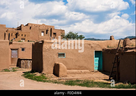 Taos Pueblo, Native American, New Mexico, USA, United States Stock Photo