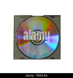 CD and case with insert isolated on white. Stock Photo