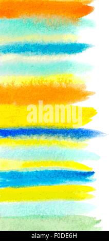 abstract hand made watercolor background with brush strokes. vector illustration Stock Vector