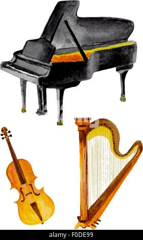 Vector Musical Instruments Isolated Stock Vector Image & Art - Alamy