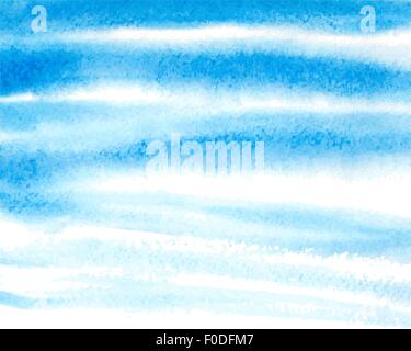 abstract background with watercolor waves, lines and stains. vector illustration Stock Vector