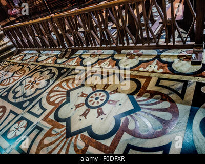 Milan Cathedral's marble floor. Milan. Italy. Stock Photo