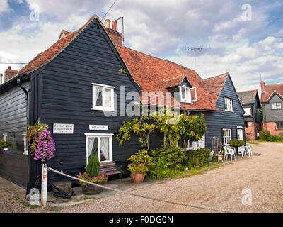 An old black house at West Mersea. Mersea Island. Essex. England. UK. Stock Photo