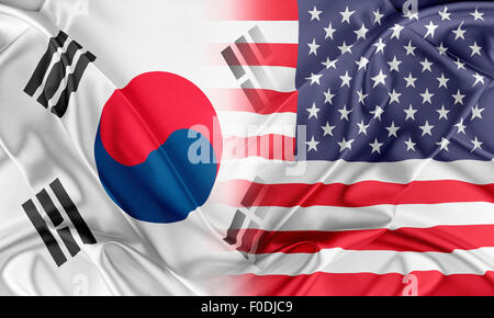 USA and Korea South Stock Photo