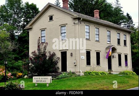 Adams, MA:  Birthplace and Museum of Susan B. Anthony, Women's Rights Activist, Publisher, and Civil Rights Activistl Stock Photo