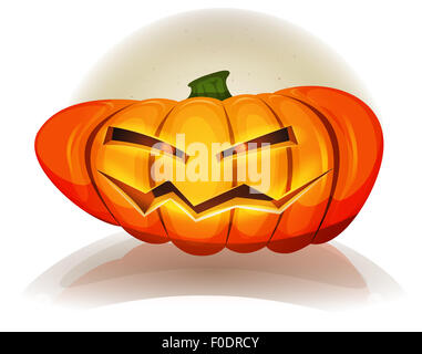 Illustration of cartoon funny jack o'Lantern halloween pumpkin characters for autumn october holidays Stock Photo