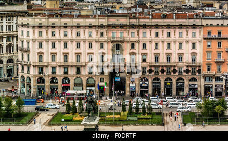 Aerial view of Piazza del Duomo. Milan Italy Stock Photo