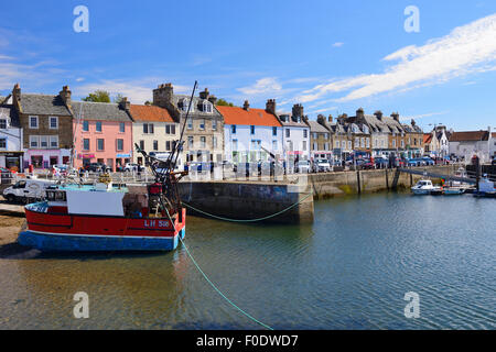 Harbour front of picturesque fishing village of Anstruther in East Neuk of Fife, Scotland Stock Photo