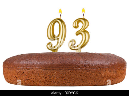 birthday cake candles number 93 isolated Stock Photo