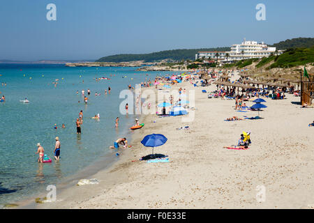 Platja de Sant Tomas (Sant Tomas beach), Sant Tomas, South Coast, Menorca, Balearic Islands, Spain, Europe Stock Photo